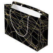 赤い金 黒い唇のキス ブライダルシャワー ラージペーパーバッグ (裏面アングル)