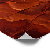 赤い錆の背景に豪華なベネチアンマスク ポスター (角)