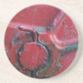 赤い錆びたトラックがクローズアップ コースター (正面)