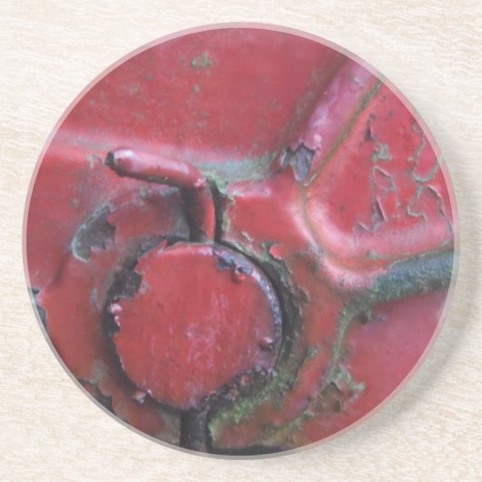 赤い錆びたトラックがクローズアップ コースター (正面)