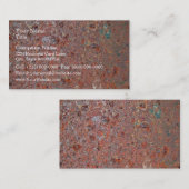 赤い錆び付いた金属テクスチャ 名刺 (正面/裏面)