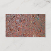 赤い錆び付いた金属テクスチャ 名刺 (裏面)