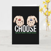 赤い錠剤を選ぶ - 赤い錠剤を飲んだ - ギフト カード (黄色い花)