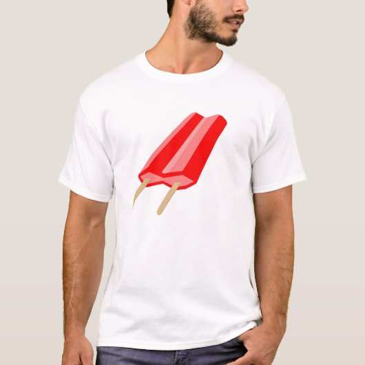 赤い鎖骨ポップシクルティー Tシャツ (正面)