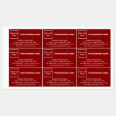 赤い長方形のビジネスブランド粘着ラベル ラベル (シート)