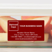 赤い長方形のビジネスブランド粘着ラベル ラベル (貼付)