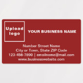 赤い長方形のビジネスブランド粘着ラベル ラベル (デザイン1)