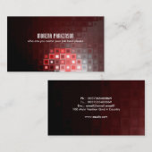赤い長方形の名刺 名刺 (正面/裏面)