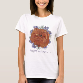 赤い長毛種のペルシャ猫 Tシャツ