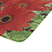 赤い開花の3つ カッティングボード (角)