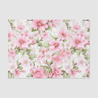 赤い開花：ピンクの花の交響曲 薄葉紙