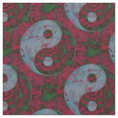 赤い陰陽パターン ファブリック (クローズアップ)