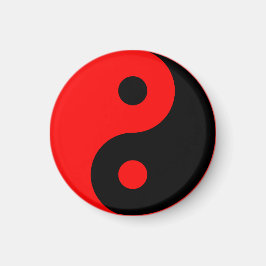 赤い陰陽記号 マグネット