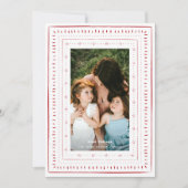 赤い陶器のホリデーカード シーズンカード (正面)