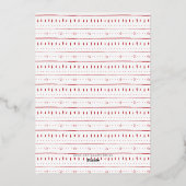 赤い陶器の写真金ゴールド 箔シーズンカード (裏面)