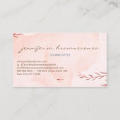 赤い陶芸の陶器製アーティストツール彫刻 名刺 (裏面)