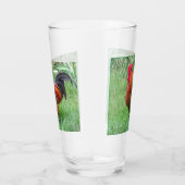 赤い雄鶏のドリンクグラスコレクター タンブラーグラス (右)