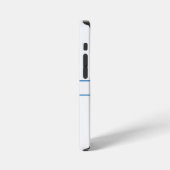 赤い雄鶏の青い水彩メンズ名電話 iPhoneケース (左側面)