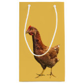 赤い雌鶏の鶏のギフトバッグ スモールペーパーバッグ (裏面)