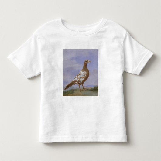 赤い雑色の伝書鳩(キャンバスの油) トドラーTシャツ (正面)