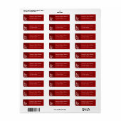 赤い離れラベル ラベル (フルシート)