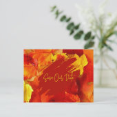 赤い離れ秋日付の保存 案内ポストカード (スタンド正面)