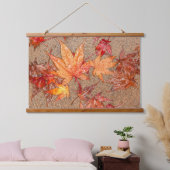 赤い離れ雨滴 吊り下げ型タペストリー (寝室)