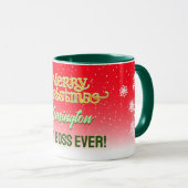 赤い雪だるまを持つ史上最高の上司 マグカップ (正面右)