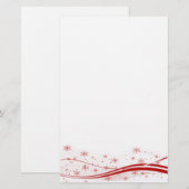 赤い雪のクリスマス 便箋 (正面/裏面)