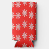 赤い雪の上のクリスマス スリム缶クーラー (裏面)