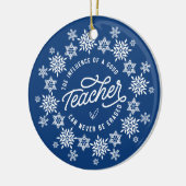 赤い雪の結晶の先生のクリスマスオーナメント セラミックオーナメント (左)