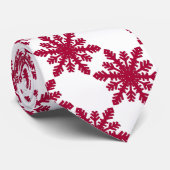 赤い雪の結晶クリスマス9 Pattern男性のネクタイ ネクタイ (ロール)