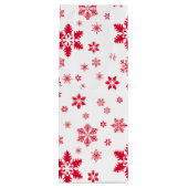 赤い雪の結晶、お名前、パーソナライズ ワインギフトバッグ (裏面)