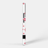 赤い雪の結晶、お名前、パーソナライズ SAMSUNG GALAXYケース (右側面)