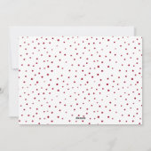 赤い雪の降る日 ラスティック カリグラフィー ホリデー フォト シーズンカード (裏面)