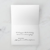 赤い雪片が折り畳まれたフォトクリスマス シーズンカード (内部)