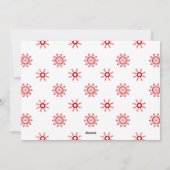 赤い雪片とコラージュクリスマスの願い シーズンカード (裏面)