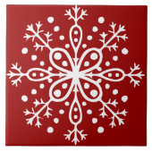 赤い雪片のタイル タイル (正面)