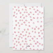 赤い雪片の写真 シーズンカード (裏面)