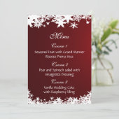 赤い雪片の冬のウェディングメニュー メニュー (スタンド正面)