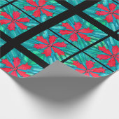 赤い雪片の包装紙 ラッピングペーパー (角)