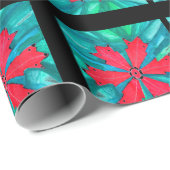 赤い雪片の包装紙 ラッピングペーパー (ロールコーナー)