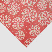 赤い雪片はティッシュペーパーを一周します 薄葉紙 (詳細)