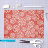 赤い雪片はティッシュペーパーを一周します 薄葉紙 (クラフト)