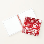 赤い雪片クリスマスキッズパーソナライズされたズ ノートブック (内部)