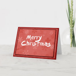 赤い雪片パターンが付いているメリークリスマスカード シーズンカード
