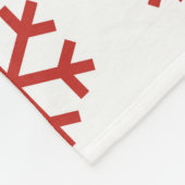 赤い雪片フリースブランケット フリースブランケット (角)