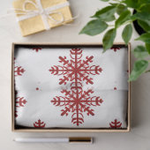 赤い雪片ホワイトクリスマス 薄葉紙 (ギフト)