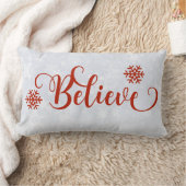 赤い雪片信じ枕 ランバークッション (ブランケット)