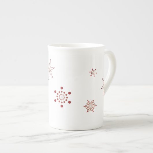 赤い雪片|のエスプレッソのマグ ボーンチャイナマグカップ (正面右)